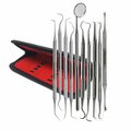 A2Z Scilab 10 Pcs Professional Teeth Cleaning Stainless Steel Dental Tools in a Case A2Z-ZR-KIT-75